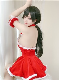 Chiyo Ogura w - Red Christmas Gift Dress(17)